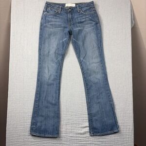 Paperdenim&Cloth Jeans Womens 30 Blue Flare Tsunami 2-TRU-55 Stretch Selvedge